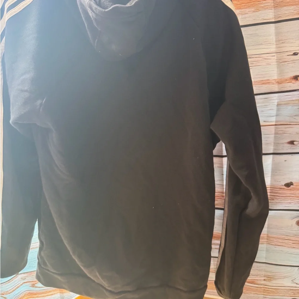 adidas Black Pullover‎ Hoodie with White Trim